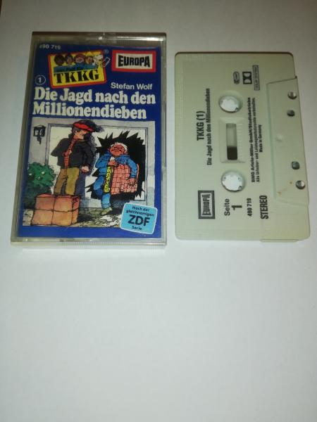 TKKG Folge 1 Die Millionendiebe Grau mit Schwarzen Druck 490719-209 Europa ZDF Logo